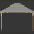 Outdoor Canopy Tables In Blue Beige Green Colors With Square Tops And Legs