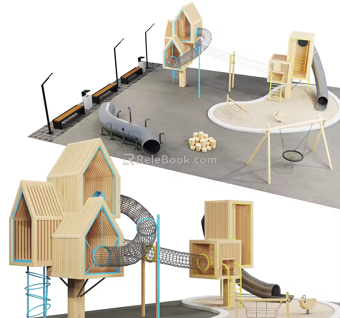 Children's Playground Modern Playground 3d model