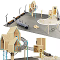 Children's Playground Modern Playground 3d model