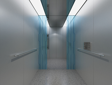 modern elevator car elevator car 3d model