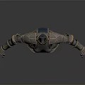 Detailed Metallic Armor 3D Model With Blue Accents And Full Body Design