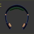 Modern Black and Gold Computer Headphones with Over ear Design and Gold Earpads