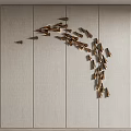 Modern Luxury Wooden Bird Shaped Wall Decor On Textured Wall Surface