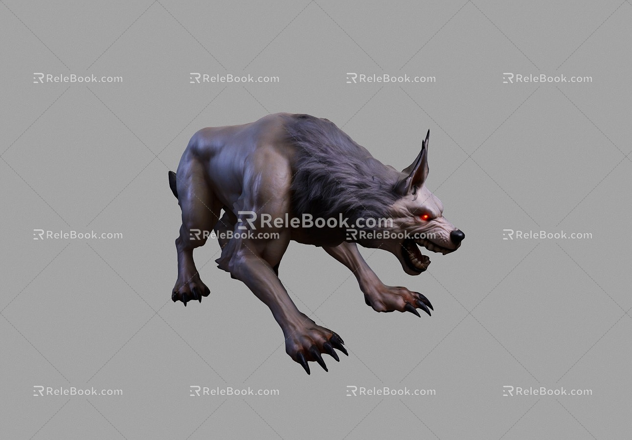 The Wolf is fierce. 3d model