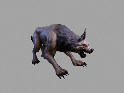 The Wolf is fierce. 3d model