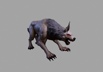 The Wolf is fierce. 3d model