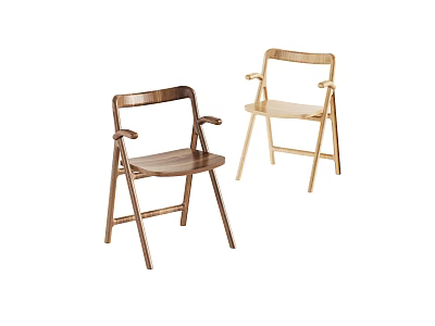 Wooden Leisure Chair with Armrests Minimalist Design Two Tone Colors for Home Decor 3d model