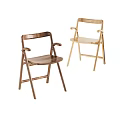 Wooden Leisure Chair with Armrests Minimalist Design Two Tone Colors for Home Decor