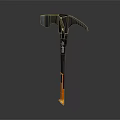 Black And Orange Axe With Ergonomic Handle Design For Outdoor Use Tools 3d model