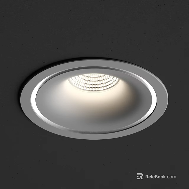 Modern Recessed Downlight Spotlight with Sleek Metal Frame and LED Bright Illumination for Indoor Lighting 3d model 