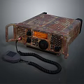 Camouflage Designed Television with Digital Display Screen and Microphone Accessory