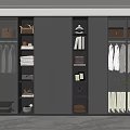 Modern Wardrobe Design With Glass Doors And Interior Storage For Clothing And Shoes