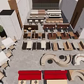 Modern Restaurant Interior With Stylish Booth Sofas And Comfortable Seating Areas