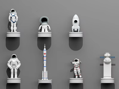 Rocket Alien Aerospace Air Suit Toy Doll Boy Toy 3d model