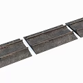 Sturdy Metal Rail Tracks With Durable Design For Road Infrastructure 3d model