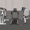Modern Sports Equipment Including Exercise Bike Treadmill And Recumbent Bike With Screens