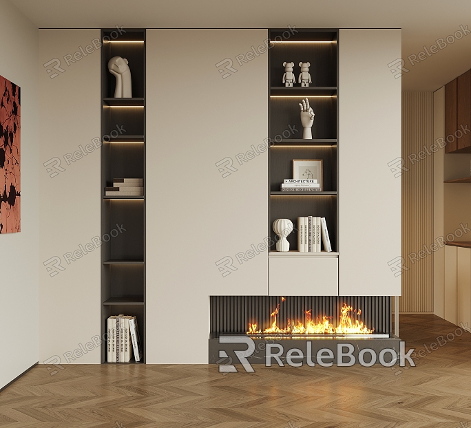 Modern Decorative Entrance Entrance Hallway Fireplace model