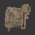 Ancient Cave With Rough Stone Walls And Natural Rock Formations