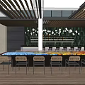 Spacious Modern Café Interior With Wooden Flooring Bar Counter And Decorative Lights