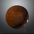 High Quality Red Leather Football With Stitched Panels And Glossy Surface Design