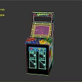 Vintage Arcade Machine Featuring GAMETIME Logo Colorful Buttons Joystick And Game Screen