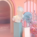 Pastel Pink Wedding Salon Decorations With Floral Arrangements Balloons And Arches