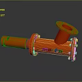 Red Martin Hardware Tool Industrial Pipe Fitting With Flange And Bolts