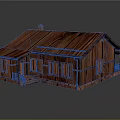 Rustic Wooden House With Wooden Roof Chimney Windows Front Porch And Wooden Steps