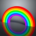 Colorful Rainbow Shaped Decorative Ornament Set for Home Decor with Reflection