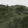 Natural Garden Landscape With Rolling Hills Rocks And Lush Green Vegetation