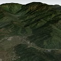 Garden Landscape With 3D Mountain Terrain And Natural Green Vegetation