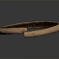 Hand Carved Copper Bracelet With Sculptural Textured Surface And Artistic Details