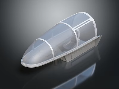 Advanced Space Aerospace Transparent Cabin Dome Structure For Manned Space Missions 3d model