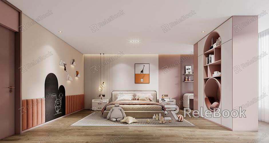 Modern Children's Room Girls Room model