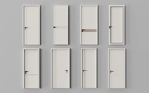 Modern Door Guest Room Door Single Door Wooden Door Swing Door 3d model
