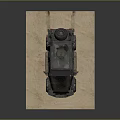 Camouflage Armored Functional Vehicle With Mounted Weapon And Off Road Tires