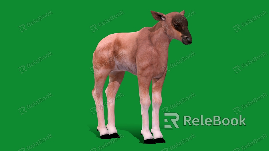 Hornhorse Antelope Antelope Goat Cartoon Animal Sheep model