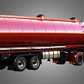Red Heavy Duty Commercial Tanker Truck For Fuel Transport Vehicle