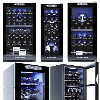 Wine Cabinet Freezer Wine Freezer Refrigerator Freezer 3d model