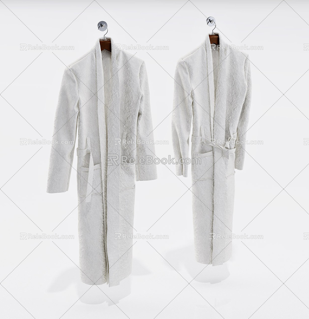 Modern Bathrobe Hotel Pajamas 3d model