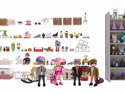 Little Anime Egg Party Cartoon Doll 3d model Little Anime Egg Party Cartoon Doll 3d model