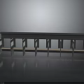 Modern Indoor Long Wooden Table With Open Support Legs And Sleek Tabletop