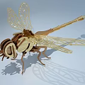 Handmade Wooden Dragonfly Doll With Detailed Wings And Intricate Craft Design