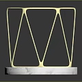 Modern Stylish Stool With Golden Metal Frame And Round Marble Base