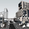 modern office building 3d model