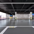 24 Hour Parking Lot With Entrance Exit Arrows Speed Limit And No Parking Signs