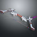 Modern Compound Bow Weapon With Colorful Accents Metal Structure And Detailed Design