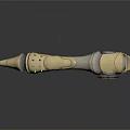 Steampunk Mechanical Device with Gold Beige Finish Gear Details and Spiked Design