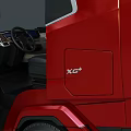 Powerful Red Container Truck For Efficient Cargo Transportation With Spacious Trailer And Modern Design