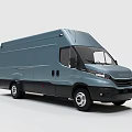 Blue Modern Commercial Van Featuring Sleek Exterior And Business Transport Design